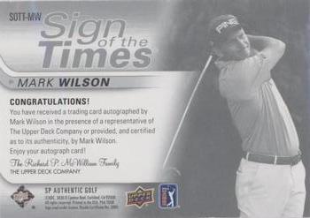 2021 SP Authentic - Sign of the Times Inscriptions #SOTT-MW Mark Wilson Back