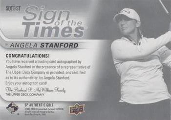 2021 SP Authentic - Sign of the Times Inscriptions #SOTT-ST Angela Stanford Back