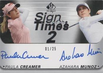 2021 SP Authentic - Sign of the Times 2 #ST2-CM Paula Creamer / Azahara Munoz Front