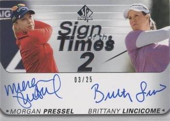 2021 SP Authentic - Sign of the Times 2 #ST2-PL Morgan Pressel / Brittany Lincicome Front