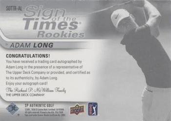 2021 SP Authentic - Sign of the Times Rookies #SOTTR-AL Adam Long Back