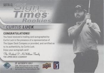 2021 SP Authentic - Sign of the Times Rookies #SOTTR-CL Curtis Luck Back
