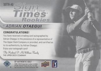 2021 SP Authentic - Sign of the Times Rookies Inscriptions #SOTTR-AO Adrian Otaegui Back