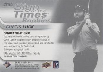 2021 SP Authentic - Sign of the Times Rookies Inscriptions #SOTTR-CL Curtis Luck Back
