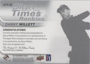 2021 SP Authentic - Sign of the Times Rookies Inscriptions #SOTTR-DW Danny Willett Back
