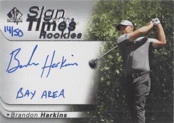 2021 SP Authentic - Sign of the Times Rookies Inscriptions #SOTTR-HA Brandon Harkins Front