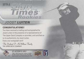 2021 SP Authentic - Sign of the Times Rookies Inscriptions #SOTTR-JL Joost Luiten Back