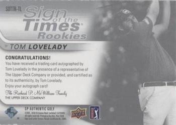 2021 SP Authentic - Sign of the Times Rookies Inscriptions #SOTTR-TL Tom Lovelady Back