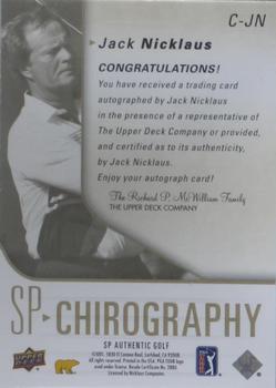 2021 SP Authentic - SP Chirography #C-JN Jack Nicklaus Back