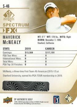 2021 SP Authentic - Spectrum FX #S-46 Maverick McNealy Back