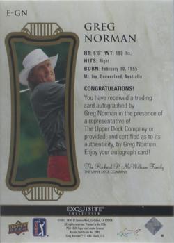 2021 SP Authentic - Exquisite Collection #E-GN Greg Norman Back