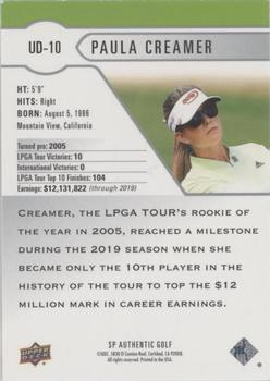 2021 SP Authentic - Upper Deck Exclusives #UD-10 Paula Creamer Back