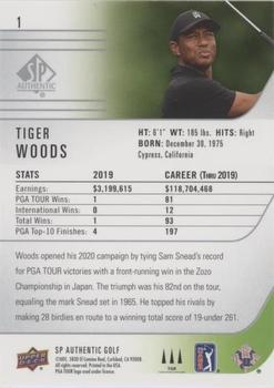 2021 SP Authentic - Silver Foil #1 Tiger Woods Back