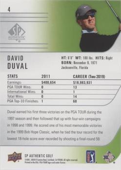 2021 SP Authentic - Silver Foil #4 David Duval Back