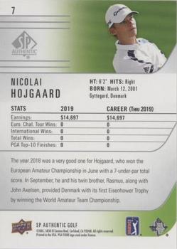 2021 SP Authentic - Silver Foil #7 Nicolai Hojgaard Back