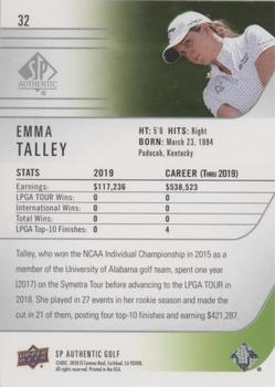 2021 SP Authentic - Silver Foil #32 Emma Talley Back