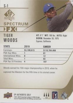 2021 SP Authentic - Spectrum FX Blue #S-1 Tiger Woods Back