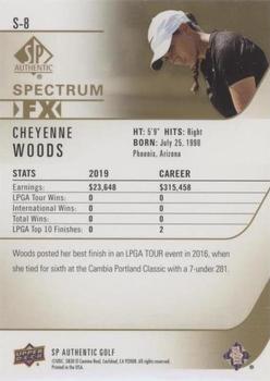 2021 SP Authentic - Spectrum FX Blue #S-8 Cheyenne Woods Back