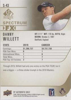 2021 SP Authentic - Spectrum FX Blue #S-43 Danny Willett Back