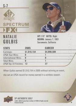 2021 SP Authentic - Spectrum FX Green #S-7 Natalie Gulbis Back