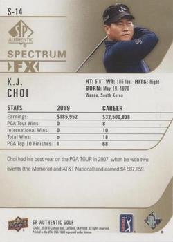 2021 SP Authentic - Spectrum FX Green #S-14 K.J. Choi Back