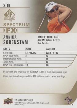 2021 SP Authentic - Spectrum FX Green #S-19 Annika Sorenstam Back