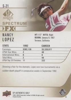 2021 SP Authentic - Spectrum FX Green #S-21 Nancy Lopez Back