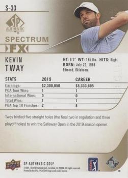 2021 SP Authentic - Spectrum FX Green #S-33 Kevin Tway Back