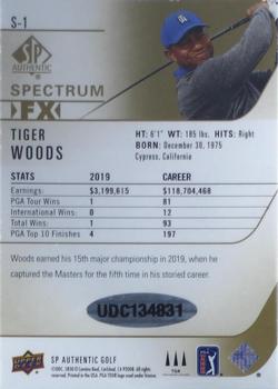 2021 SP Authentic - Spectrum FX Green Autographs #S-1 Tiger Woods Back