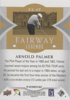 2021 SP Authentic - Fairway Legends Achievement #EA-AP Arnold Palmer Back