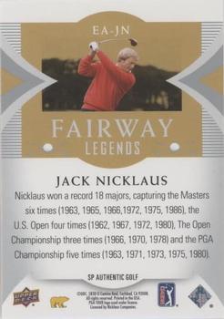 2021 SP Authentic - Fairway Legends Achievement #EA-JN Jack Nicklaus Back