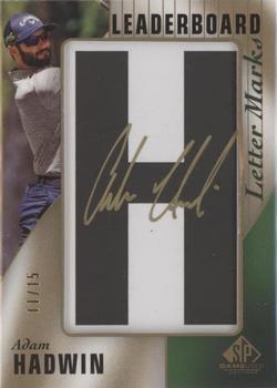 2021 SP Game Used - Leaderboard Letter Marks #LM-AH Adam Hadwin Front