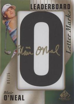 2021 SP Game Used - Leaderboard Letter Marks #LM-BO Blair O'Neal Front