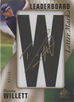 2021 SP Game Used - Leaderboard Letter Marks #LM-DW Danny Willett Front
