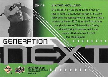 2024 Upper Deck - Generation Next #GN-15 Viktor Hovland Back