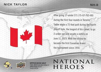 2024 Upper Deck - National Heroes #NH-8 Nick Taylor Back