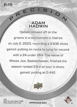 2024 Upper Deck - Precision #P-15 Adam Hadwin Back