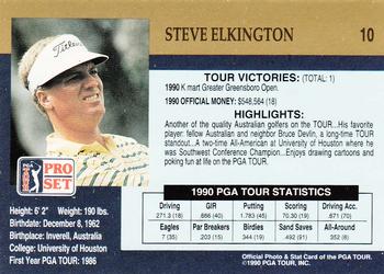 1990 Pro Set PGA Tour #10 Steve Elkington Back