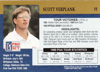 1990 Pro Set PGA Tour #11 Scott Verplank Back