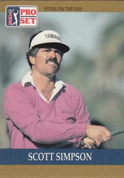 1990 Pro Set PGA Tour #12 Scott Simpson Front