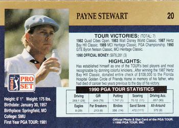 1990 Pro Set PGA Tour #20 Payne Stewart Back