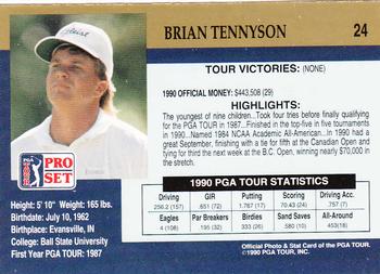 1990 Pro Set PGA Tour #24 Brian Tennyson Back