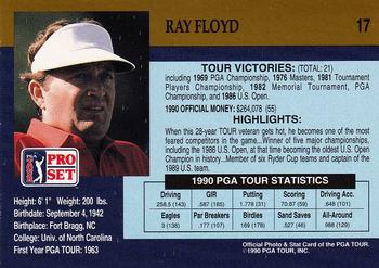 1990 Pro Set PGA Tour #17 Raymond Floyd Back
