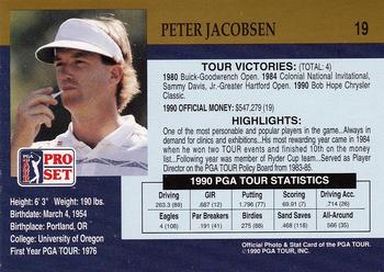 1990 Pro Set PGA Tour #19 Peter Jacobsen Back