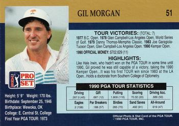 1990 Pro Set PGA Tour #51 Gil Morgan Back