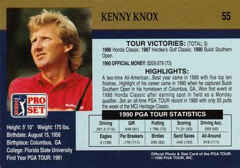 1990 Pro Set PGA Tour #55 Kenny Knox Back