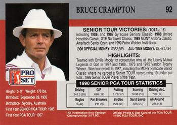 1990 Pro Set PGA Tour #92 Bruce Crampton Back
