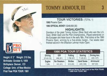 1990 Pro Set PGA Tour #3 Tommy Armour Back