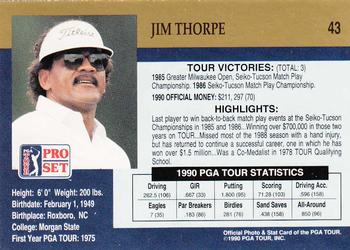 1990 Pro Set PGA Tour #43 Jim Thorpe Back
