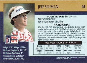 1990 Pro Set PGA Tour #45 Jeff Sluman Back